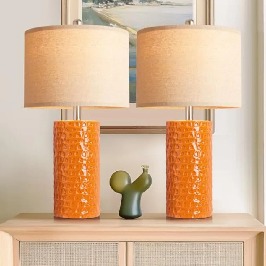 Ceramic Table Lamp, Set of 2