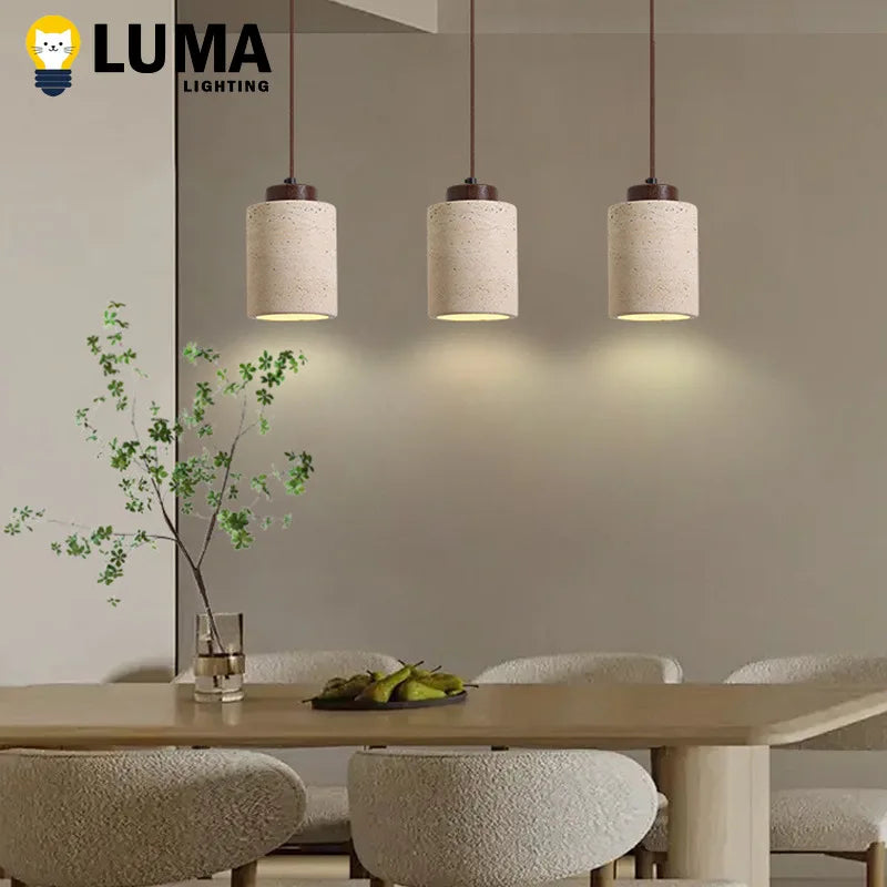 Wabi-Sabi Stone Pendant Lamp