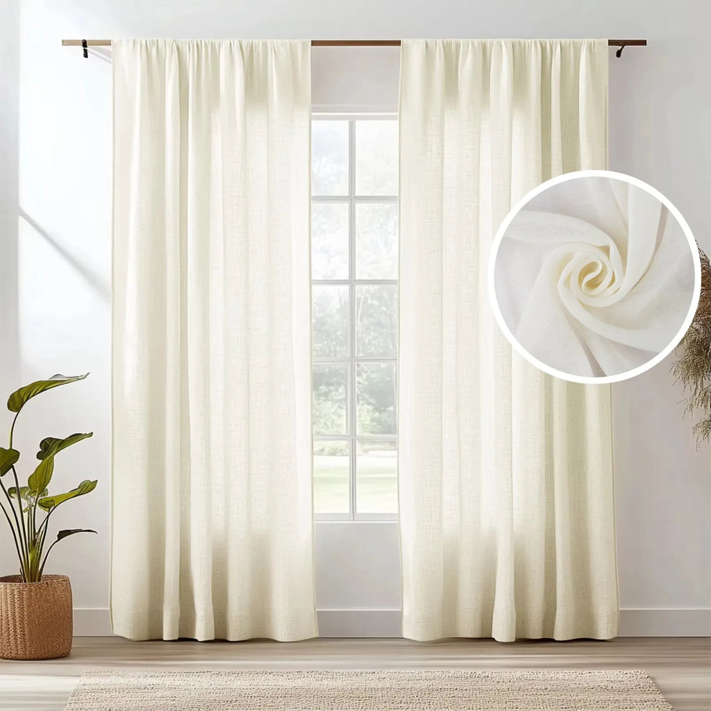 Modern Linen Sheer Curtains