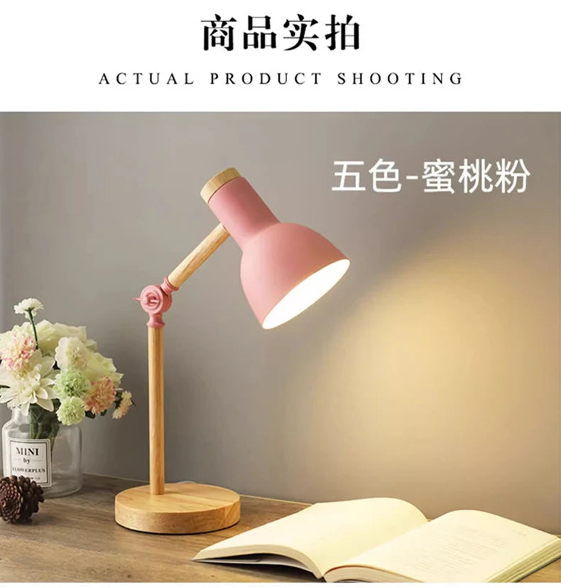 Nordic Wood Bedside Lamp