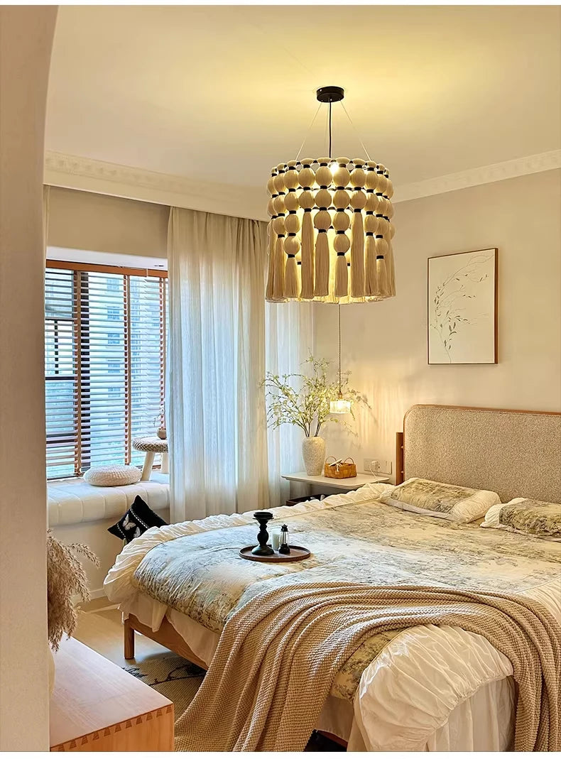 Wabi-Sabi Hemp Rope Pendant Chandelier