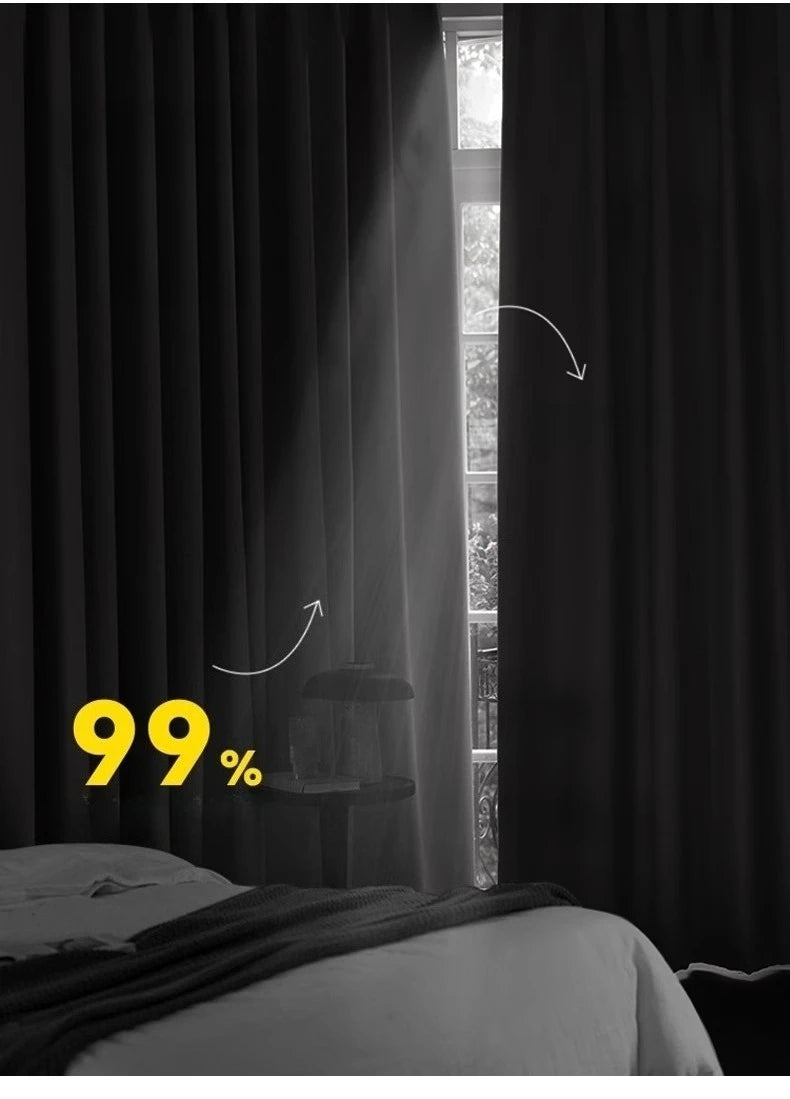 Modern Cotton-Linen Blackout Curtains