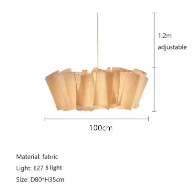 Wabi-Sabi Fabric Pendant Lamp