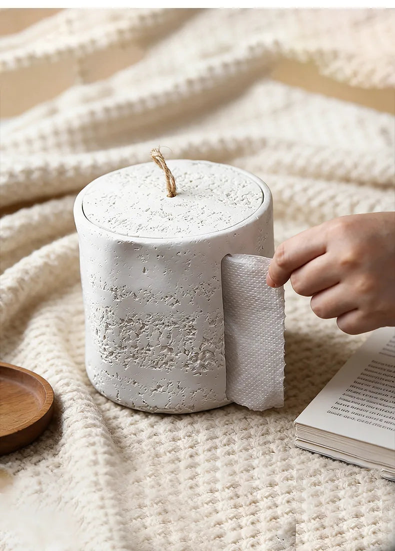 Wabi-Sabi Sandstone Tissue Box