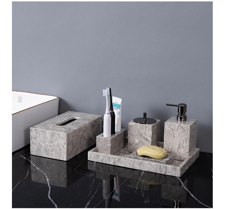 Elegant Marble Bathroom Set