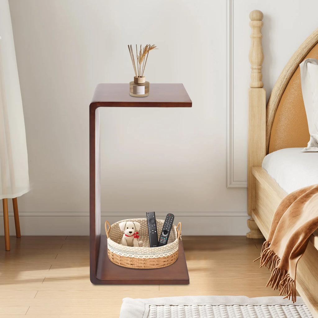 C-Shaped Sofa Side Table