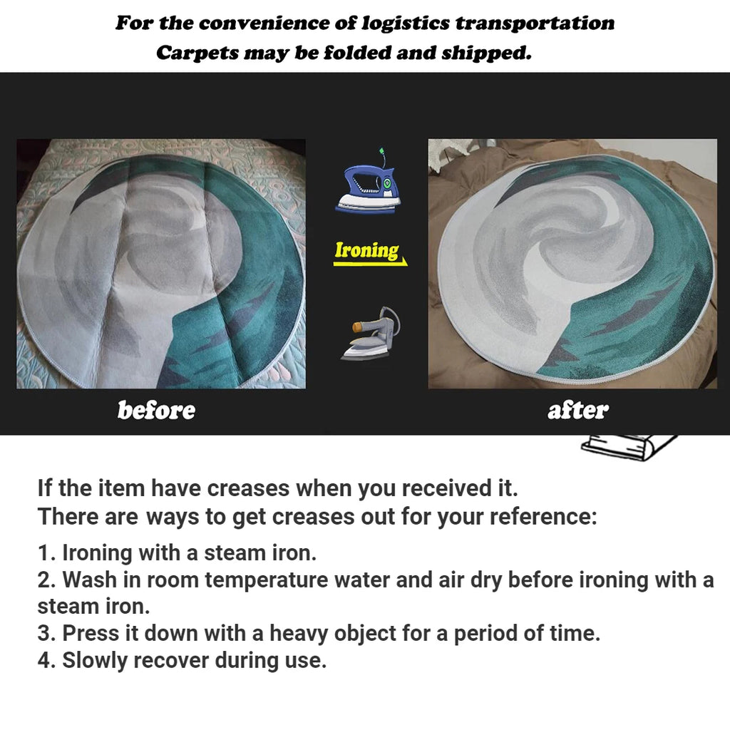 Abstract Washable Area Rug
