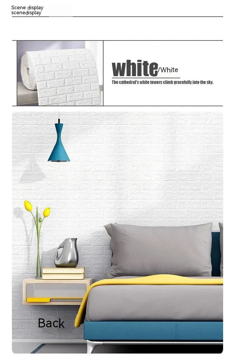 3D Foam Brick Wallpaper