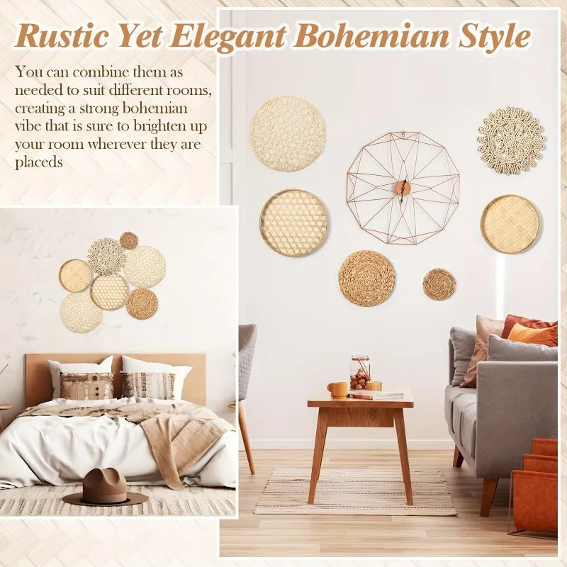 Set of 7 Boho Woven Wall Hanging