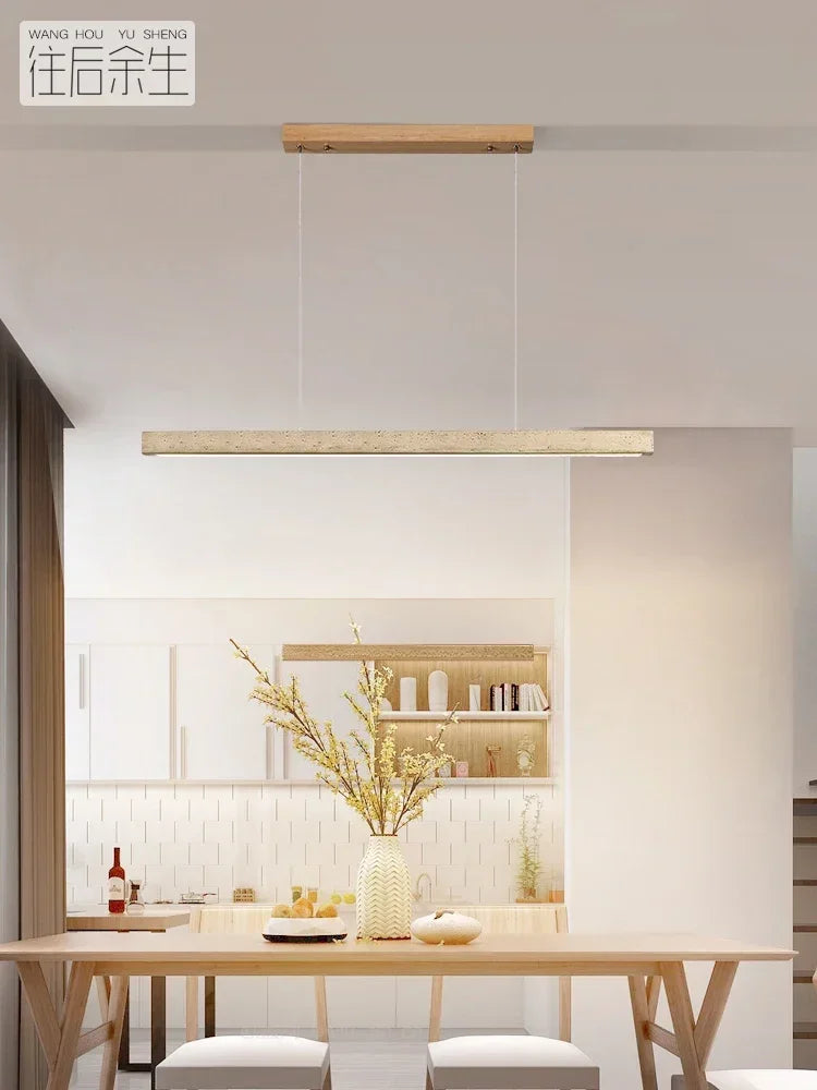 Wabi-Sabi Stone Linear Pendant Light