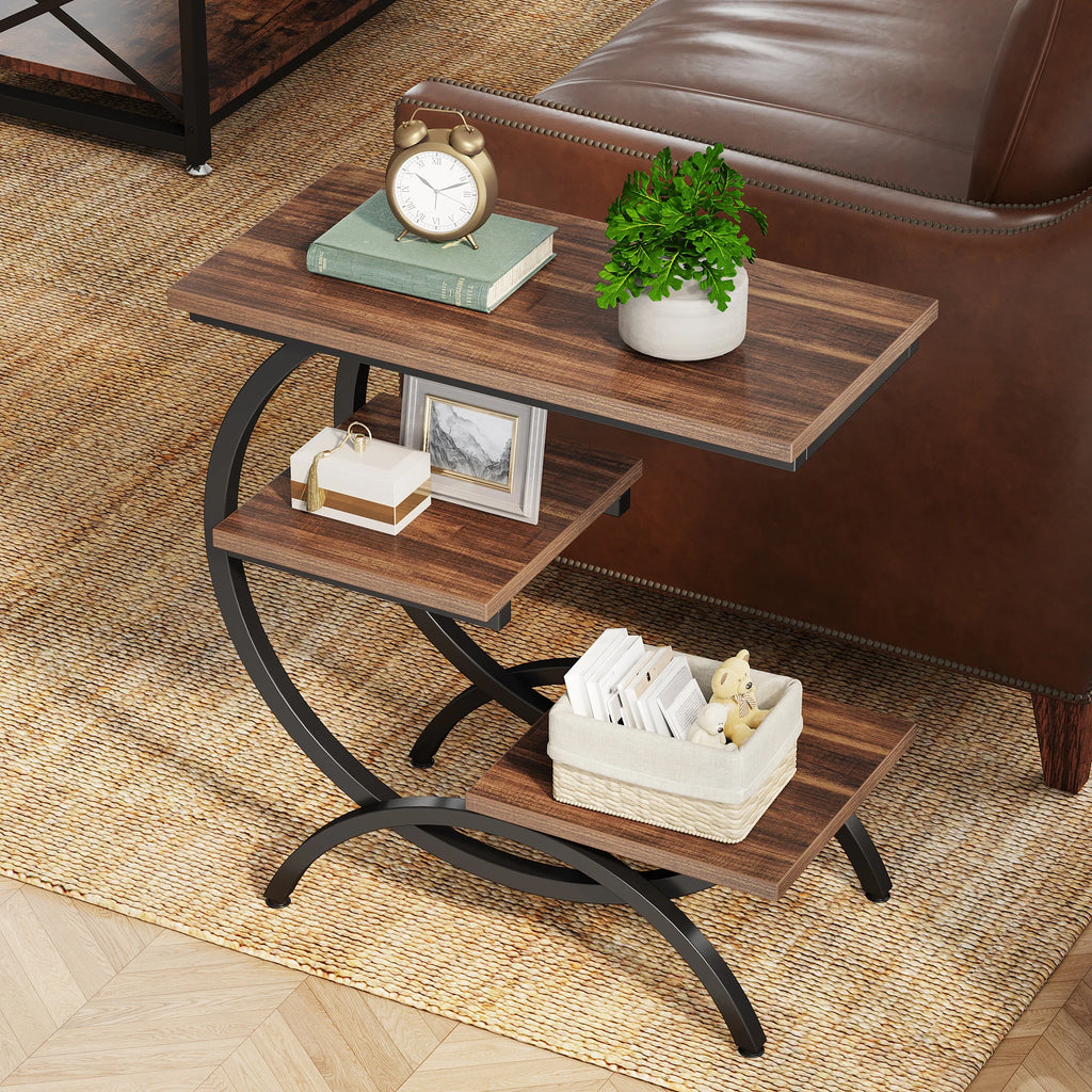 C-Shaped Sofa Side Table