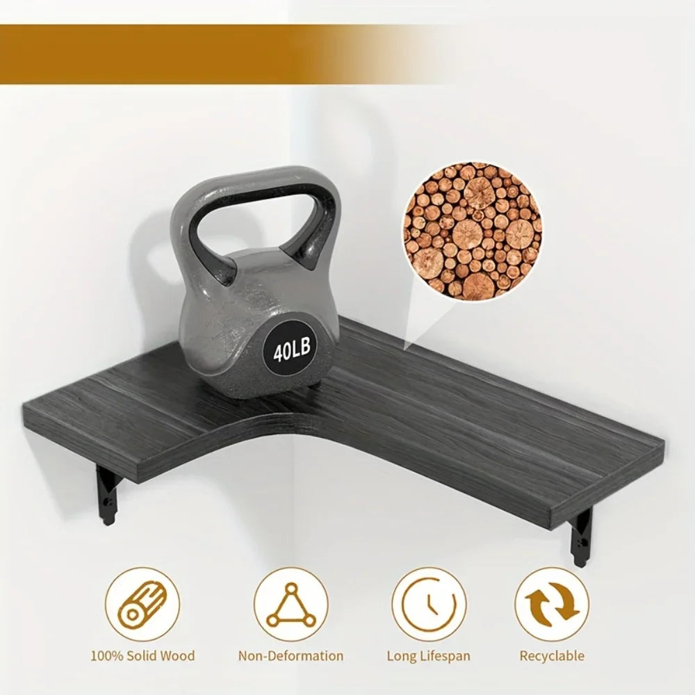 Floating Corner Wall Shelf
