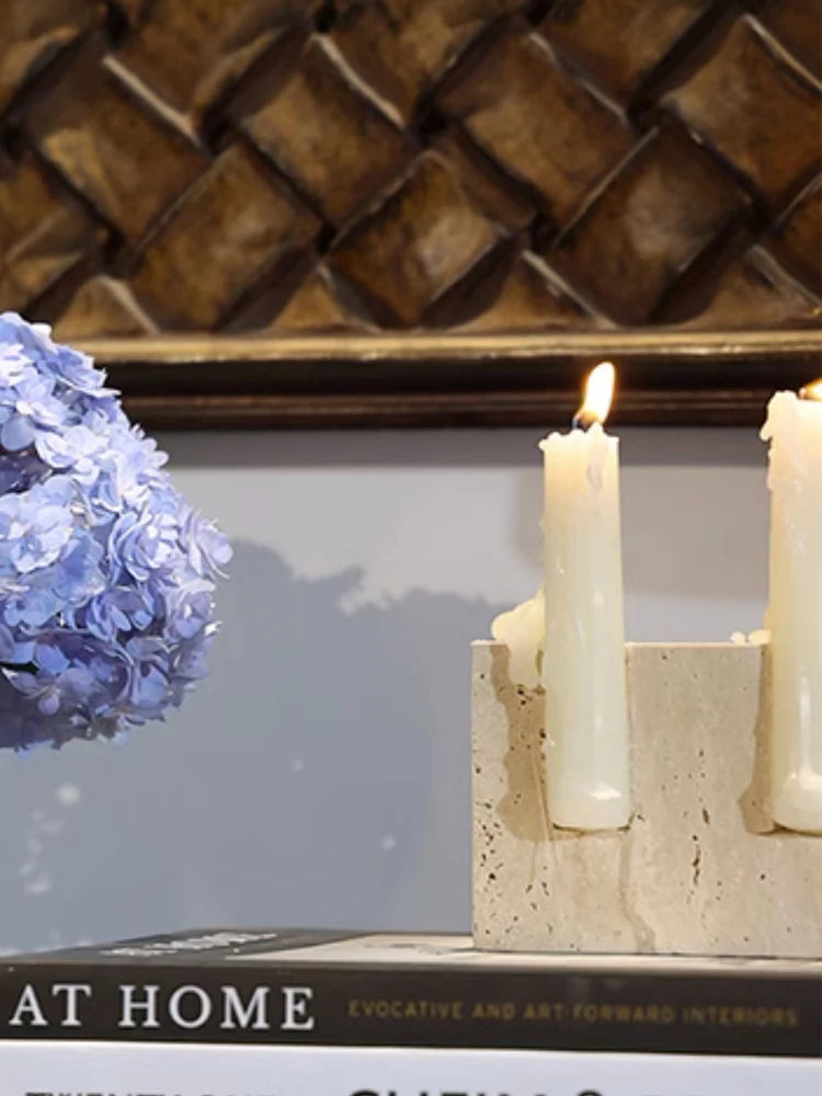 Marble Taper Candle Holder