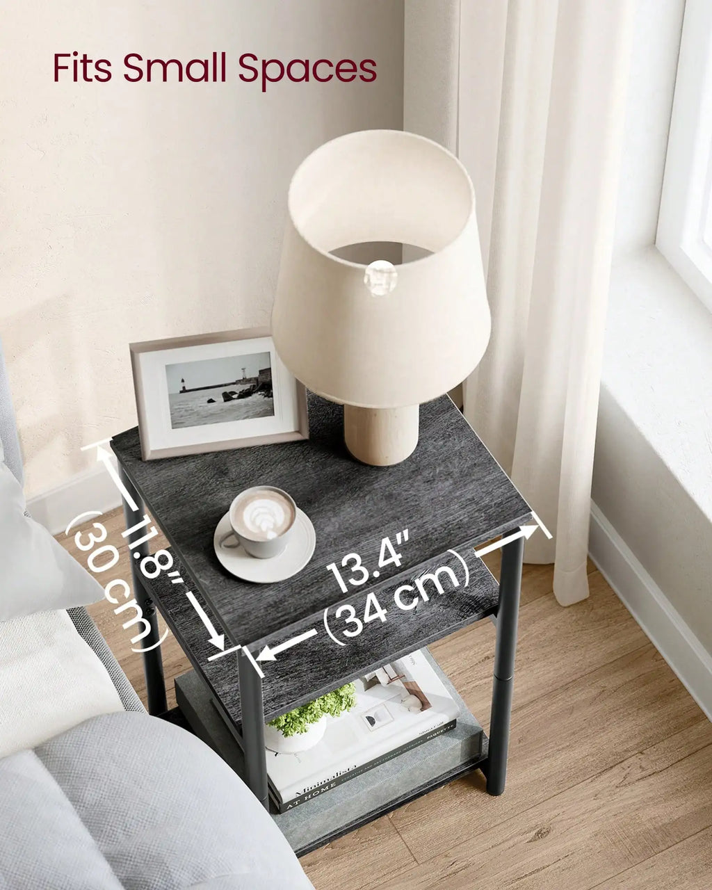 Slim Side Table Nightstand