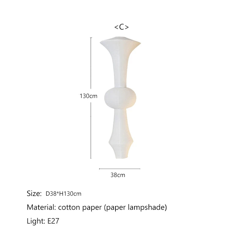 Wabi-Sabi Paper Pendant Chandelier