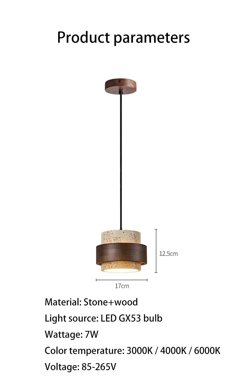 Japanese Stone Pendant Chandelier