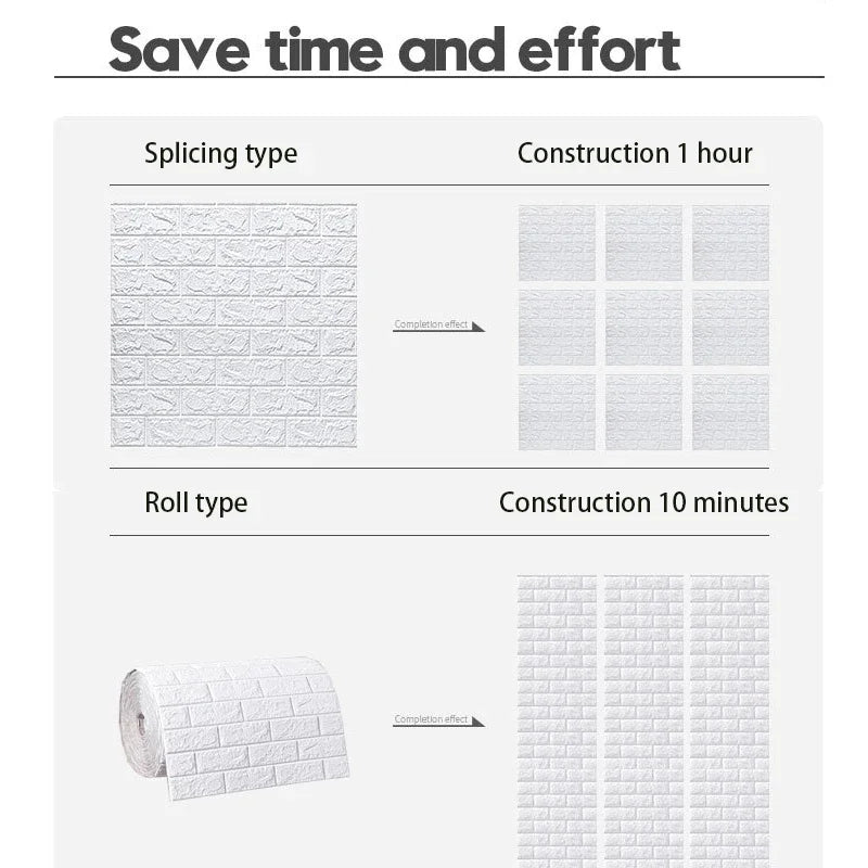 3D Brick Wall Panel Stickers