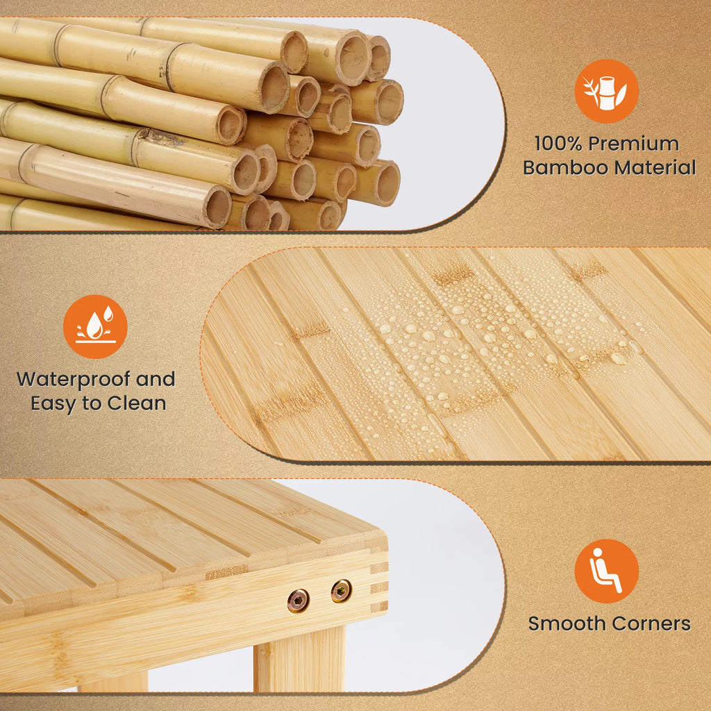 Bamboo Shoe Storage Bench