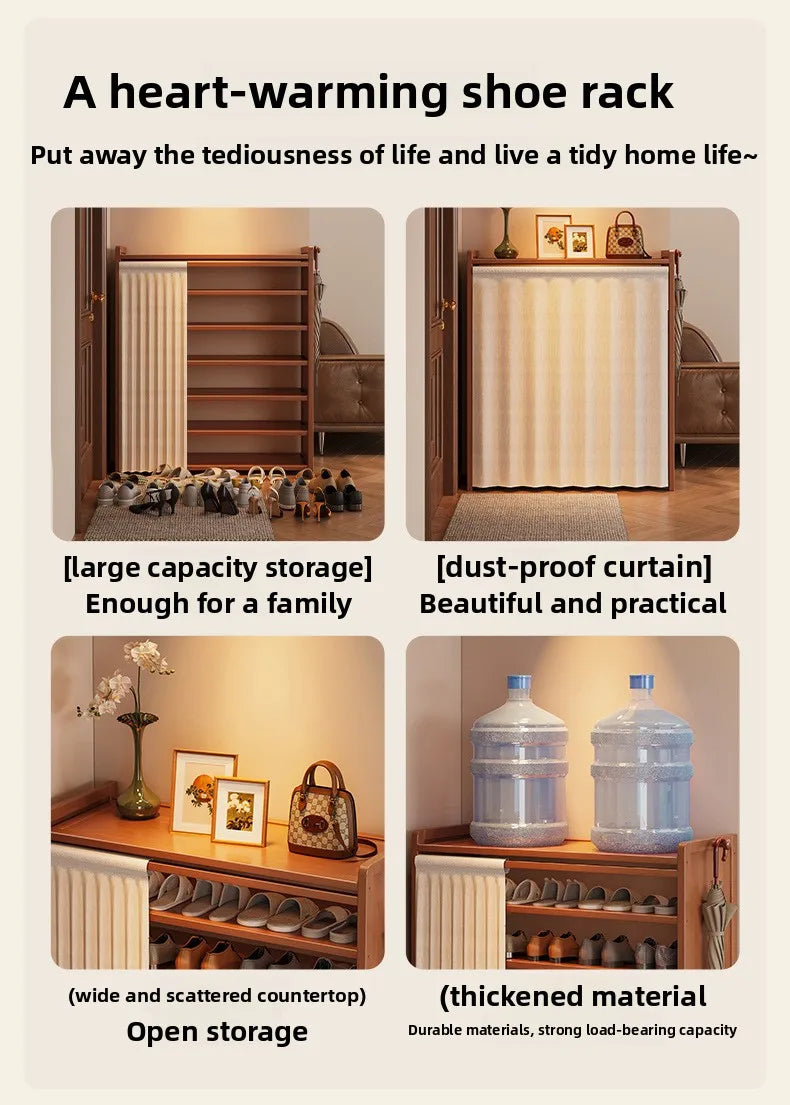 Bamboo Shoe Storage Cabinet