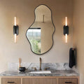 Art Deco Asymmetrical Sage Green Wall Mirror