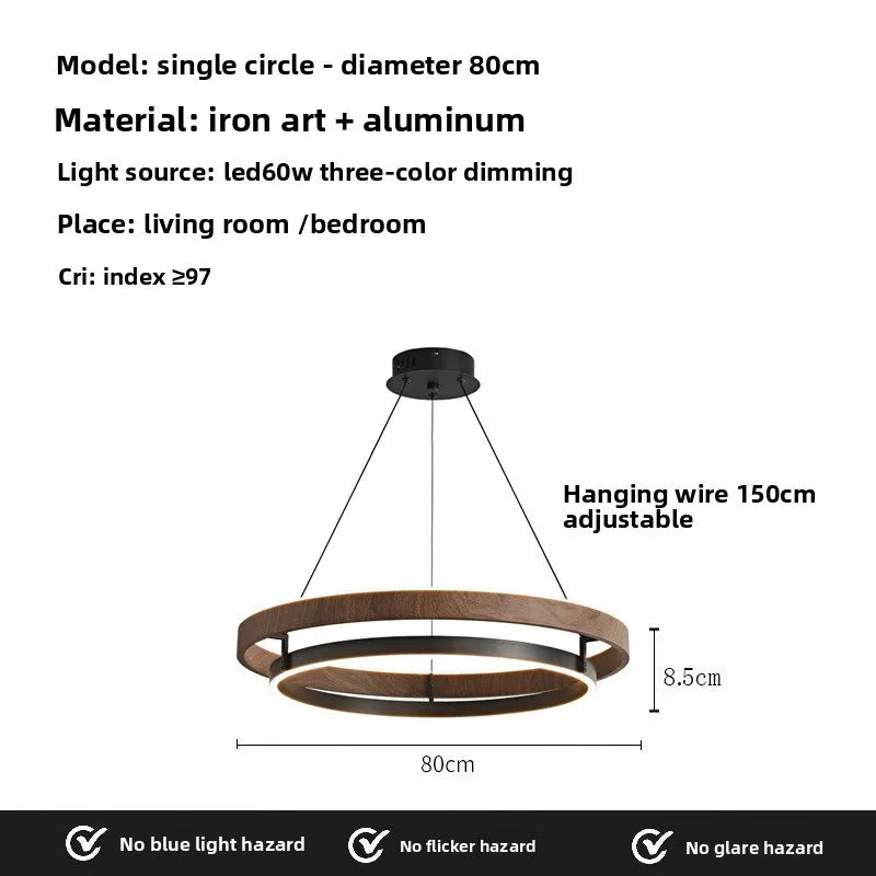 Wabi-Sabi Wood Pendant Chandelier