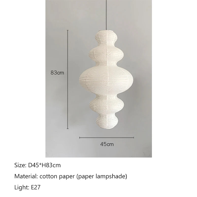 Wabi-Sabi Paper Pendant Chandelier