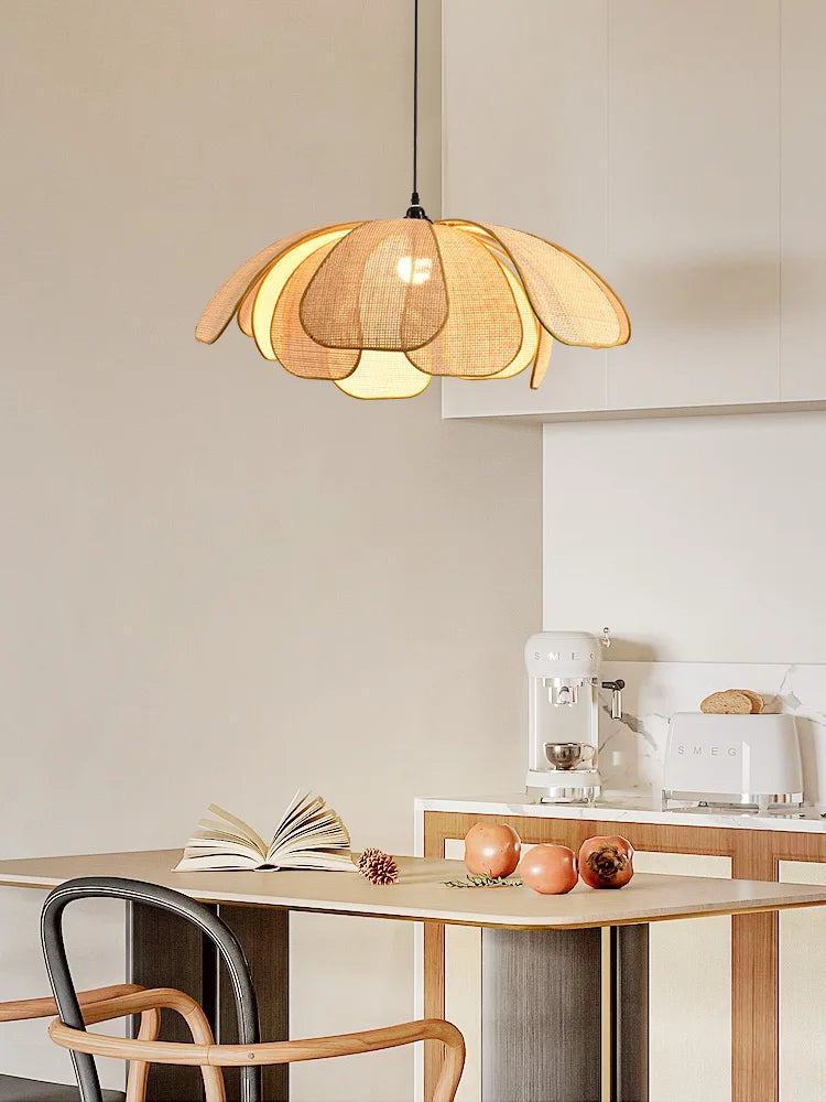 Nordic Rattan Pendant Chandelier
