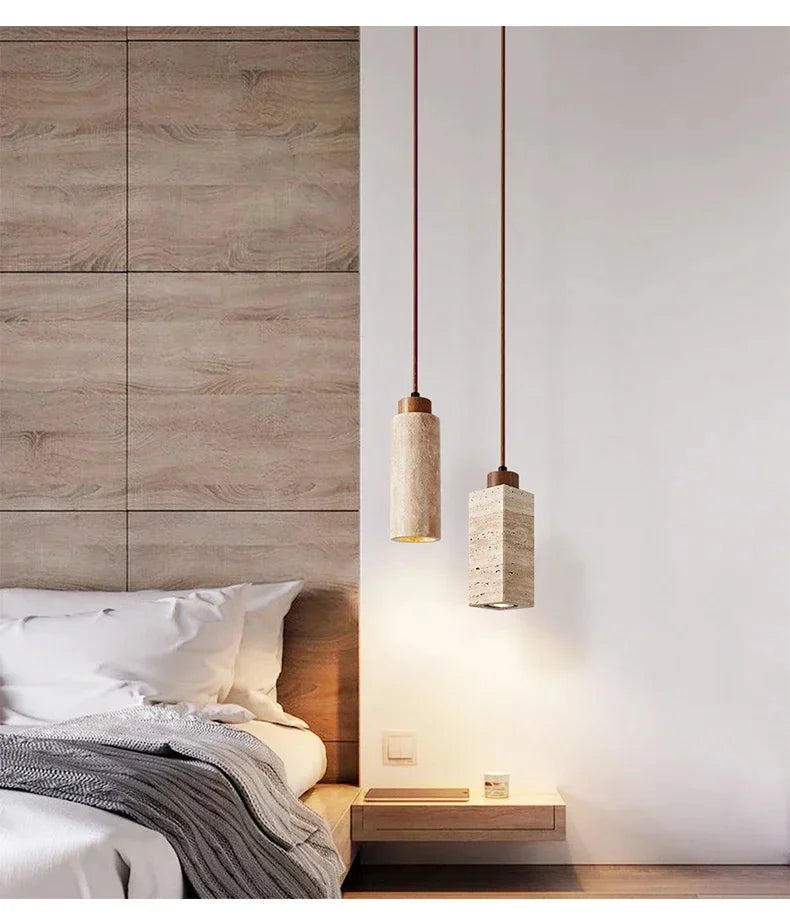 Wabi-Sabi Stone Pendant Lamp