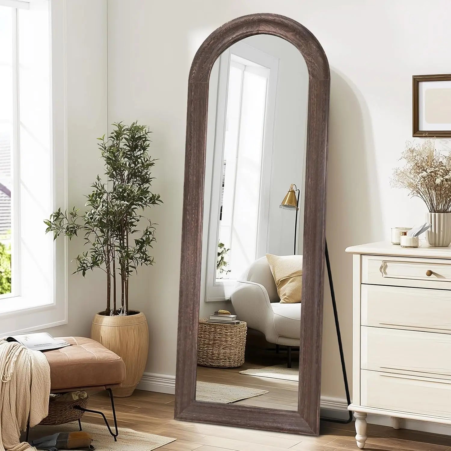 Arched Full-Length Wall Mirror
