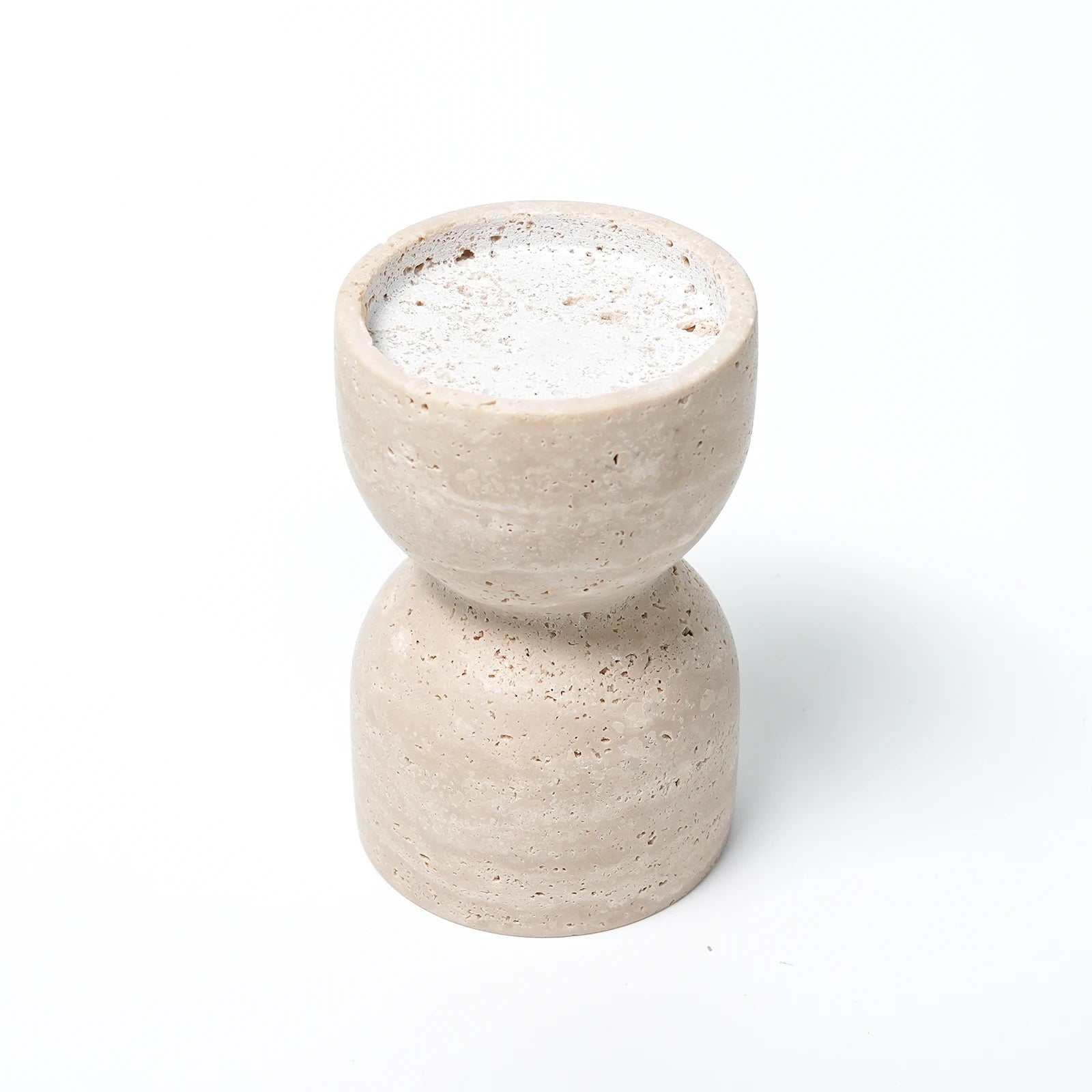 Retro Travertine Candlestick
