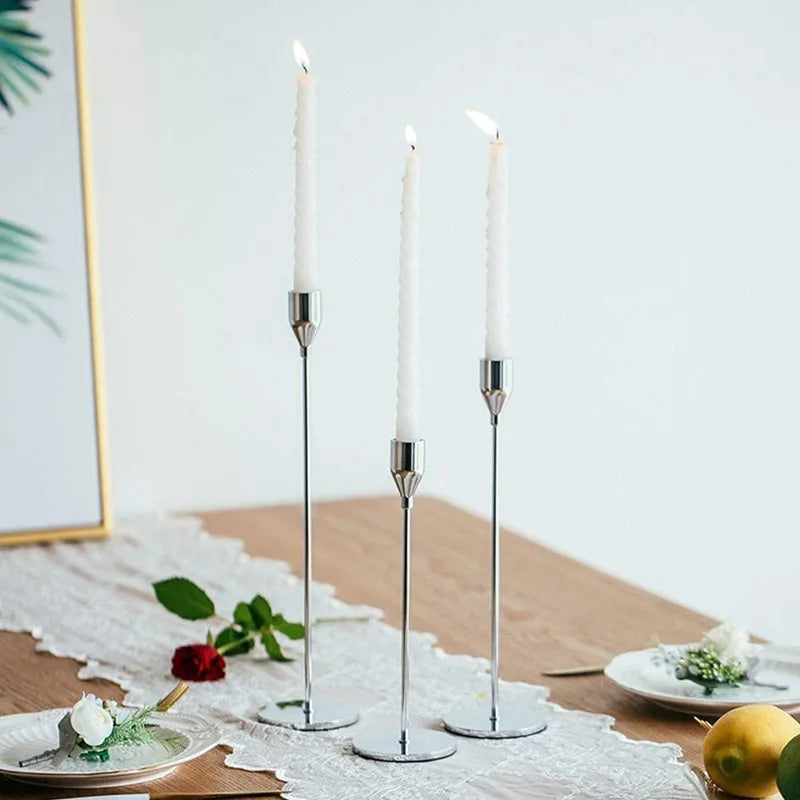Metal Taper Candle Holder Set