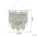 Boho Round Beige Macrame Wall Hanging