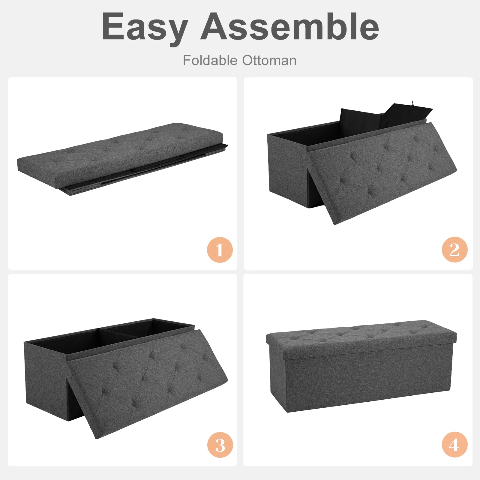 Storage Ottoman Footstool