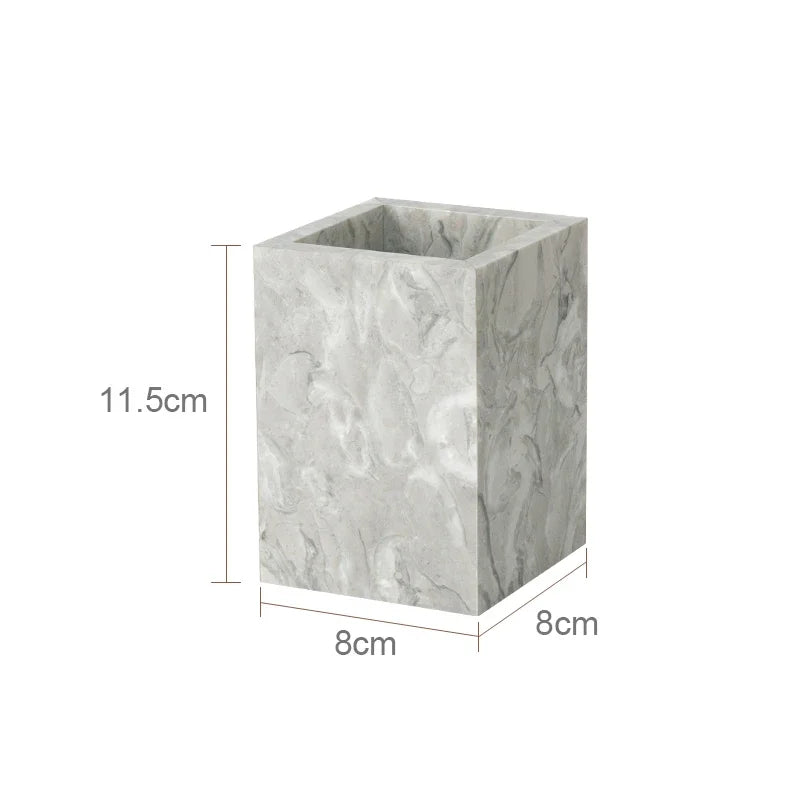 Marble Bathroom Accessory Set