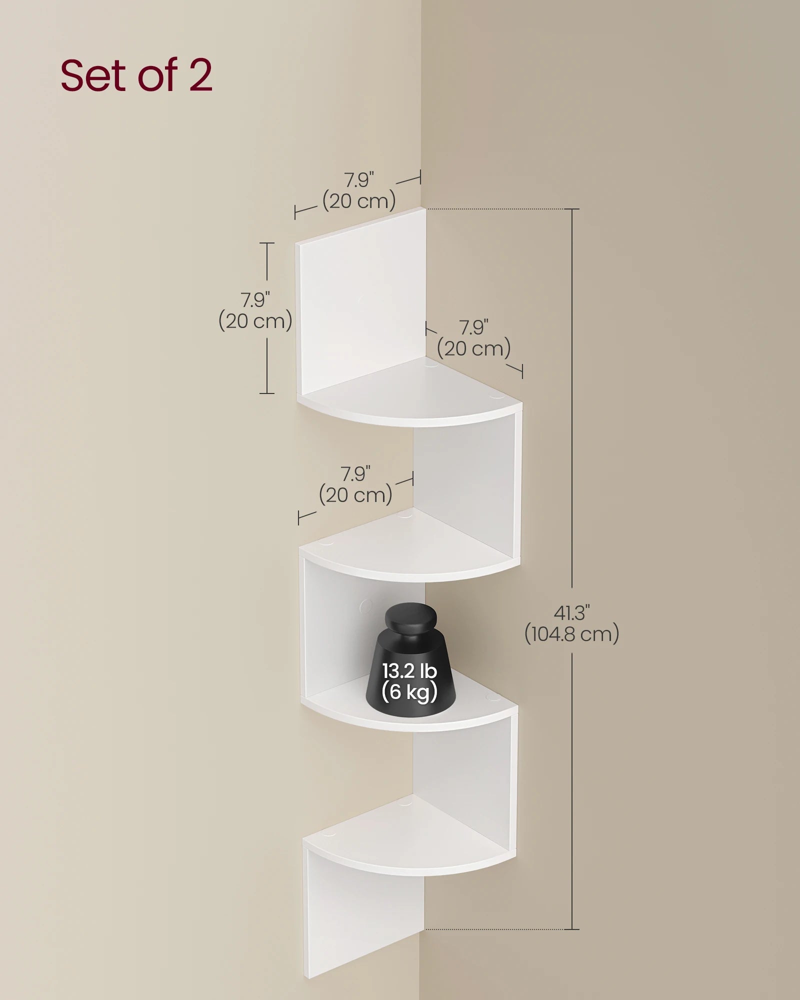 Floating Corner Wall Shelf
