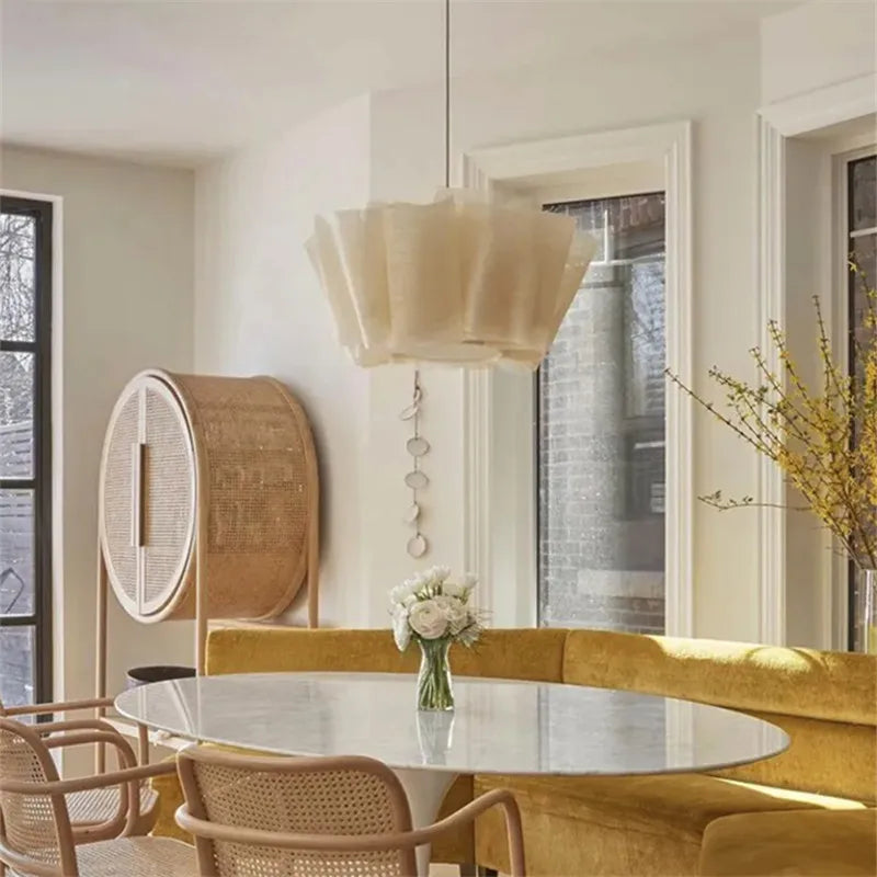 Wabi-Sabi Fabric Pendant Lamp