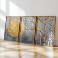 Set of 3 Japandi Canvas Wall Art
