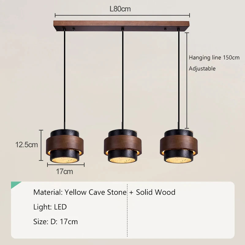 Wabi-Sabi Stone Pendant Chandelier