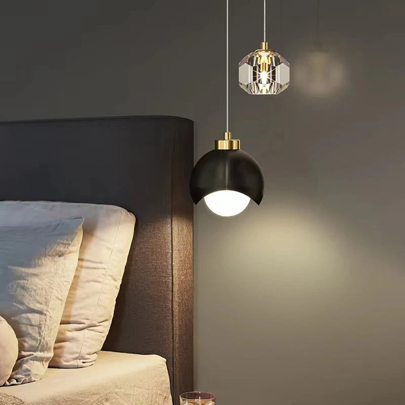 Crystal Bedside Pendant Light