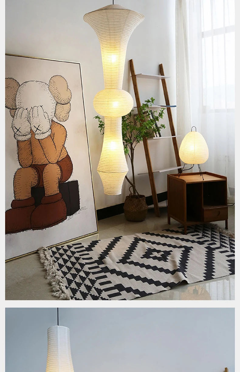 Wabi-Sabi Paper Pendant Chandelier