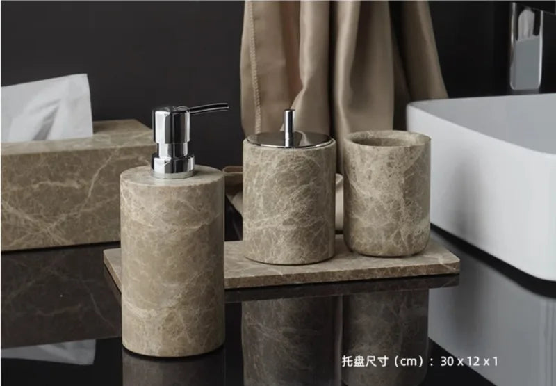 Nordic Marble Bathroom Set