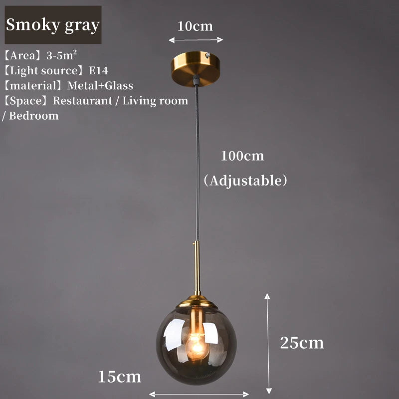 Modern Metal & Glass Chandelier