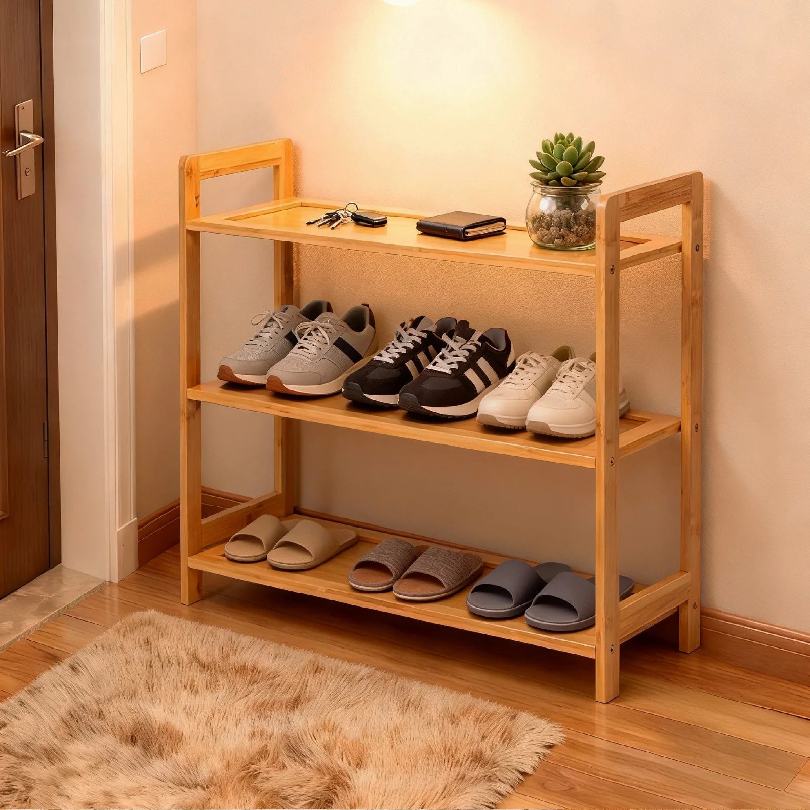 Bamboo Shoe Rack