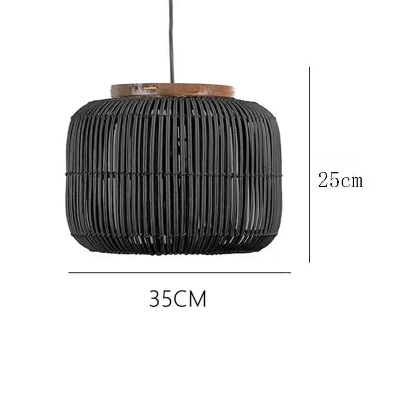 Wabi-Sabi Rattan Pendant Chandelier