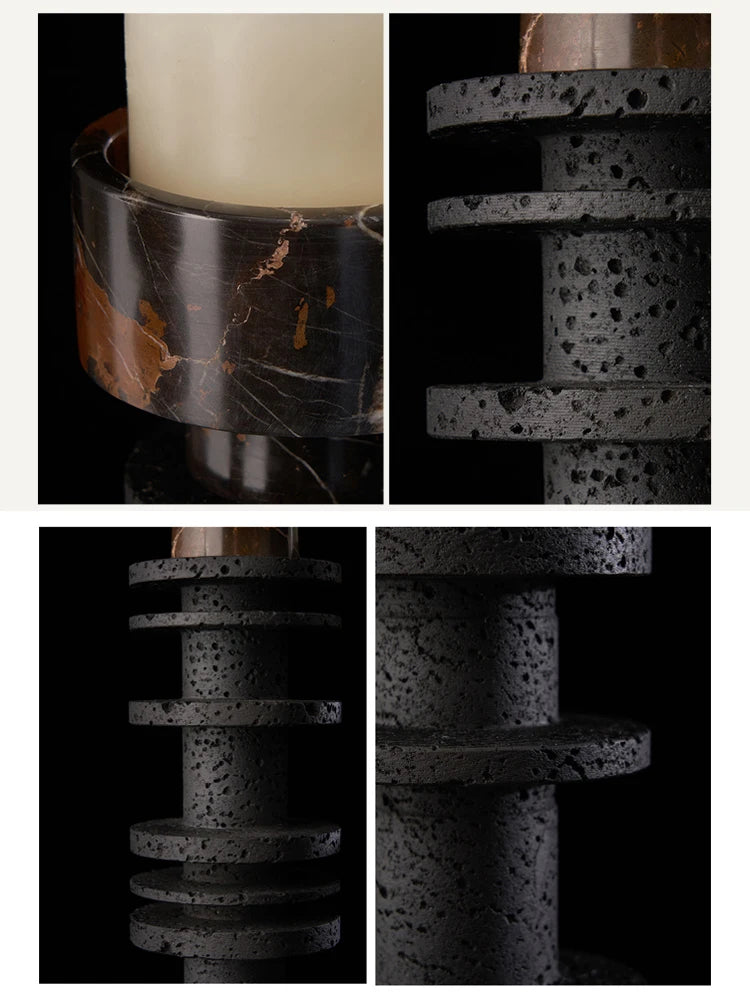 Luxury Travertine Candlestick