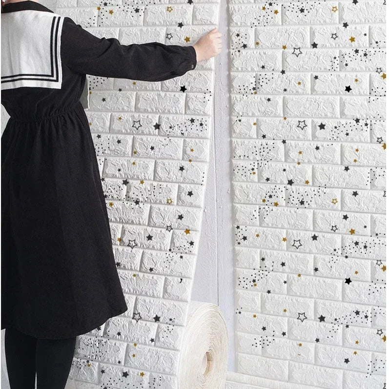 3D Foam Brick Wallpaper