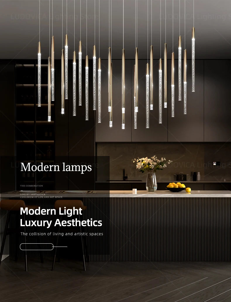 Modern Wood Pendant Chandelier