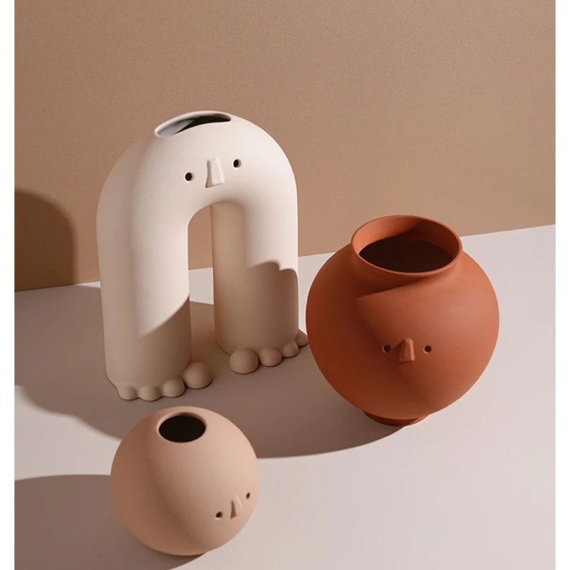 Sculptural Wabi-Sabi Art Vase