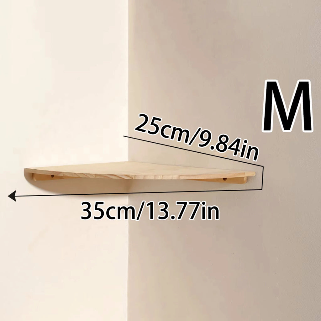 Floating Corner Wall Shelf
