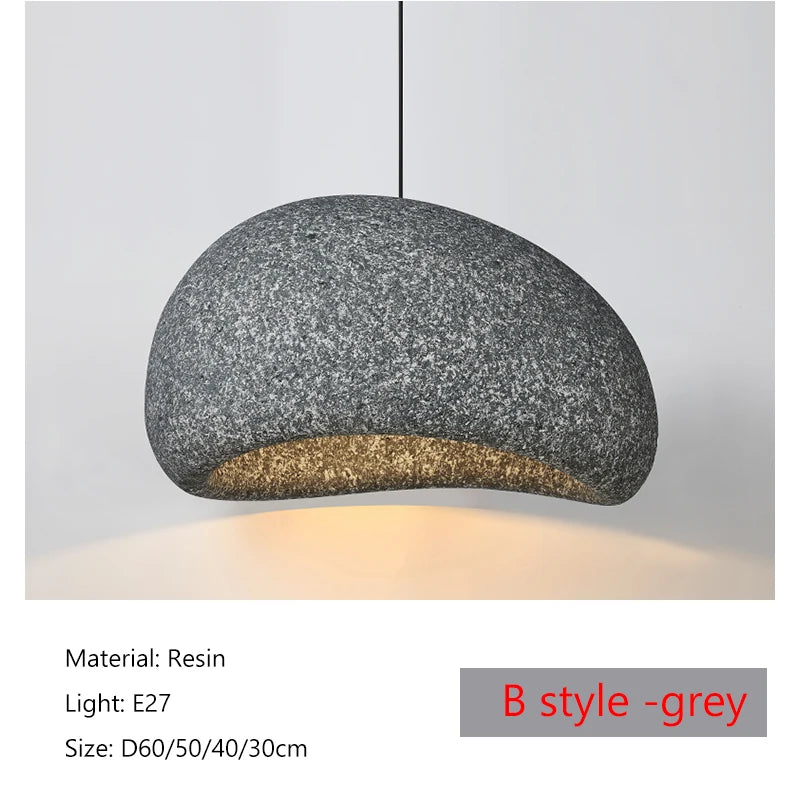 Wabi-Sabi Stone Pendant Chandelier